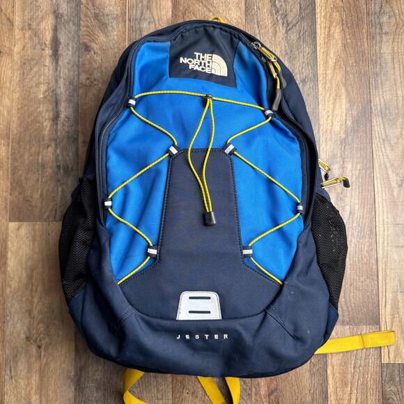 The North Face Jester Backpack Blue Travel Hiking School Adjustable Strap 6593